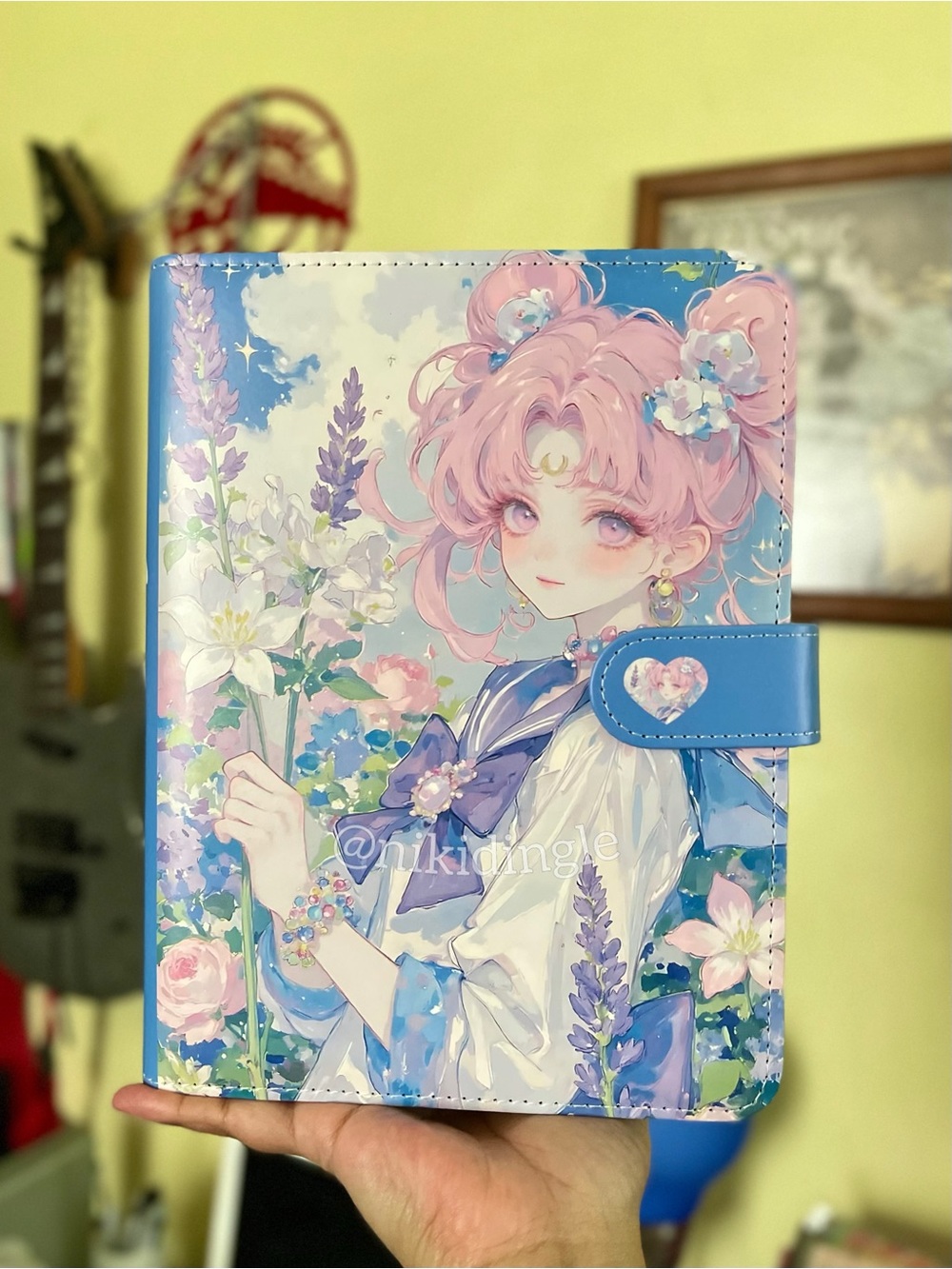 NEW Goth Anime PU Leather Binder Waifu Sailor Moon Purple A5 Journal Notebook